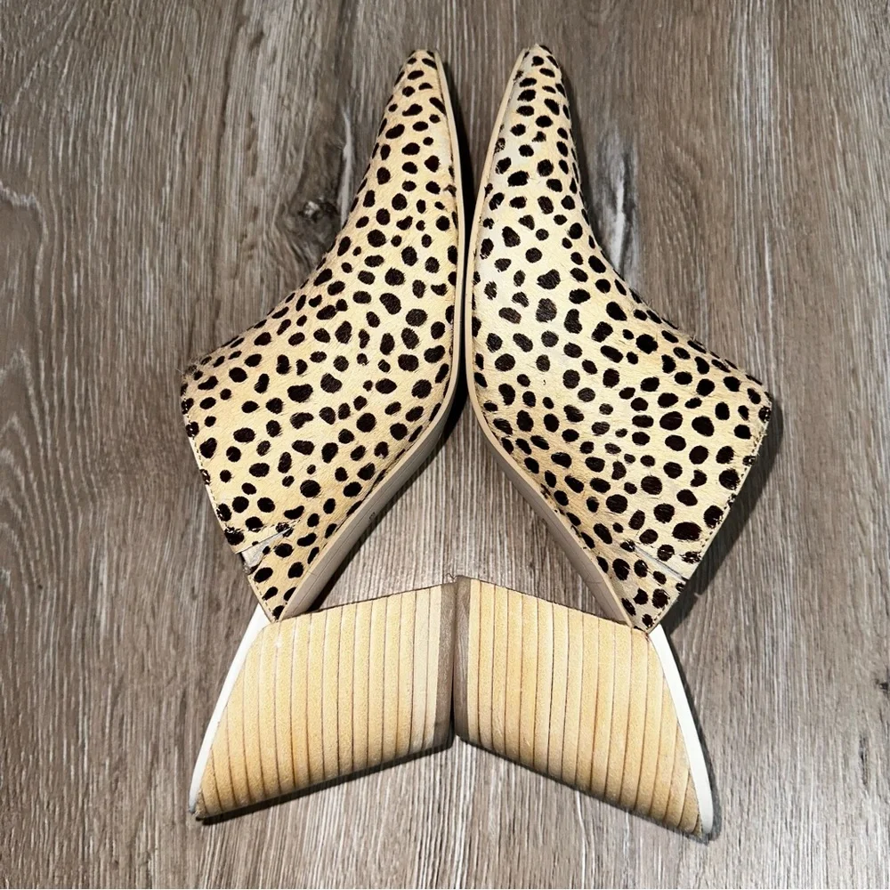 Dolce Vita Women’s Elmo Leopard Calf Hair Pointed Toe Slides Preppy Brown SZ 10 - Picture 13 of 15